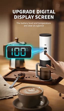 SmartLiving.Store - Draagbaar Koffiezetapparaat - Portable Espresso Machine - Camping, Reizen, Onderweg, Kantoor - 60ml - Zwart — thumbnail 2