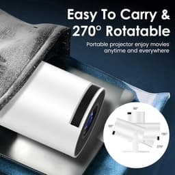 [Geïntegreerde app] Draagbare beamer, mini-projector met WiFi 6 en Bluetooth 5.4, achteruitkijkprojector, ondersteunt 4K 1080P, auto keystone, rotatie, 270 graden, compatibel met HDMI/TV Stick/Laptop — thumbnail 5