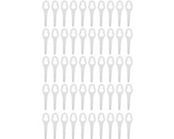 Dailygoods- Maaimessen 50 Stuks - Kunststof - Grasmaaier Mes - Geschikt voor ALM 28/30 - Duurzaam - Efficiënt Maai-effect - Grasmaaierbladen