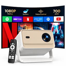Beamer Full HD 1080P – 700 ANSI – WiFi 6 & Bluetooth 5.4 – Autofocus – 40-200 Inch Projectie — thumbnail 1