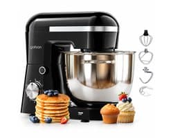 Gatson 1500W Keukenmachine - 10 Snelheden - 5L Mengkom - Dubbele Handvatten - Keukenrobot - Keukenmixer - Foodprocessor - Mixer Met Mengkom