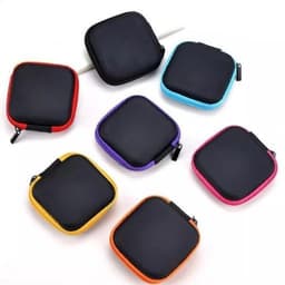 Oortjes opberg hoesje - Case - Etui - Organizer - Voor oordopjes en laadkabels - USB - Paars — thumbnail 5