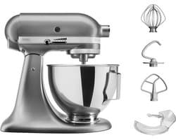 Kitchenaid Artisan 5KSM95PSECU - Keukenmachine - 4,3L - Contour silver - 3 Menghaken