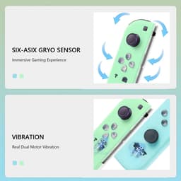 Namajunas - Draadloze Controller geschikt voor Nintendo Switch/OLED/LITE - Gamepad - Geschikt voor Switch Joy-Con Controller paar - 6-assige gyroscoop - Ondersteuning voor ontwaken/screenshot & Turbo - Niet geschikt voor Nintendo Switch 2 — thumbnail 2