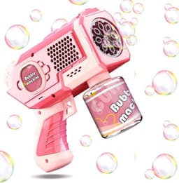 BOTC Bellenblaas pistool - Bellenblazer met vloeistof - Bubble gun - Inclusief 1*90ml Bellenblaas navulling - Voor kinderen - Speelgoed - Roze — thumbnail 1