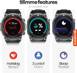 Xssive SW13 - Smartwatch Heren - 3-in-1 Robuuste Smartwatch met 2 Extra Frames - AMOLED - Bellen - Waterdicht - 7 Dagen Lange Batterijduur - Smartwatch — thumbnail 5