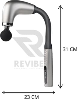 Revibe Massage Gun – Massage Apparaat Voor Moeilijk Bereikbare Plekken – J-vorm – Professioneel Massageapparaat – 9 Standen – Slimme Drukherkenning – Voor rug, nek, schouders en benen — thumbnail 5