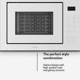 Klarstein Magnetron Velaire inbouwmagnetron met grill – 25 l, 850 W & 1200 W grill, 8 programma's, touchbediening, roestvrij staal, inbouwmagnetron, wit - 25L - voor Keuken - Timer - RVS - Aluminium glas Display - Microwave — thumbnail 5