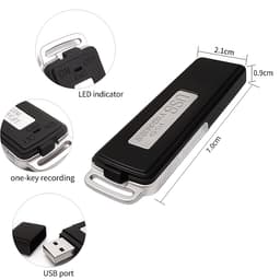 Hear&Listen Afluisterapparaat - Mini Afluisterapparatuur - Digitale voicerecorder - 16GB - Recorder - Dictafoon - Audio recorder - Afluisteren - Opnemen - Spy - Spyopname — thumbnail 3