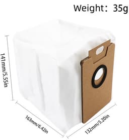 Vervangende Onderdelen - Stofzakken - 5 stuks - Geschikt voor Tapo RV20 Max Plus/Tapo RV20 Max/Tapo RV30 Max Plus/Tapo RV30 Max Robotstofzuiger - Accessoire — thumbnail 3