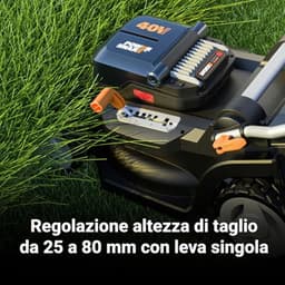 Draadloze Grasmaaier 40V met 41 cm Snijbreedte en 50L Grasopvangbak – Krachtige Borstelloze Motor en 6 Snijhoogte-instellingen — thumbnail 4