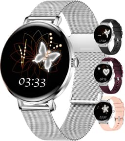 Bizoule Amor Smartwatch Dames - Zilver - AMOLED - Horloge met Belfunctie - Stappenteller - Hartslagmeter - Slaapmonitor - Multisport - Geschikt voor Android en iOS — thumbnail 1