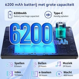 Hotlight G13 - Android 15 Tablet - 10.1 inch - 30(6+24)GB RAM/128GB ROM– 6200mAh - Zwart — thumbnail 3