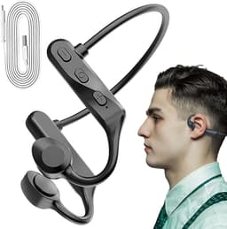 Bone conduction koptelefoon - Bluetooth 5.0 Sport-oordopjes - 8 uur speeltijd, waterbestendige draadloze koptelefoon voor training, hardlopen, gym, wandelen, fietsen — thumbnail 1