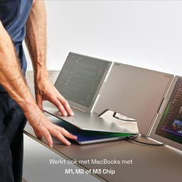 Screenmate® OneCable Portable Monitor 16” - Draagbare Monitor met Beschermhoes - Extra Scherm Laptop - Draagbaar Beeldscherm - Grijs — thumbnail 2