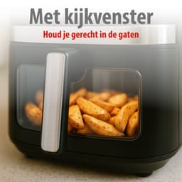 alpina Airfryer XXL - Heteluchtfriteuse 9L - Air Fryer 6 Personen en Meer - Heteluchtoven met Digitaal Touchscreen - Instelbare Temperatuur 60 tot 200 Graden - 8 Kookprogramma's — thumbnail 5