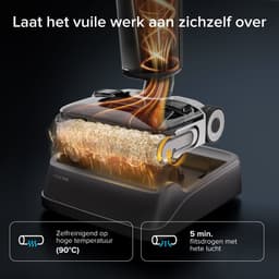 Roborock F25 XT-Vloerreiniger-Nat Droog Stofzuiger-draadloos-Elektrische dweil-20000Pa-AI-ondersteunde wielen-app-bediening-Slimme vuildetectie-Automatische Zeepdosering-Anti-Klit Borstel-Zelfreinigend & 90°C Sneldrogend-180° Plat Ontwerp — thumbnail 4