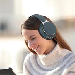 Bluetooth over-ear hoofdtelefoon, draadloze opvouwbare stereohoofdtelefoon, draadloze geluidsisolerende hoofdtelefoon met ingebouwde microfoon, on-ear hoofdtelefoon geschikt voor mobiele telefoons/tablets/computers, groen. — thumbnail 2