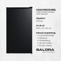 Salora Coolfreeze48BL Koelvries combinatie — thumbnail 5