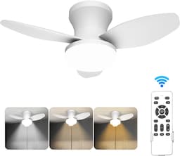 Plafondlamp - ventilator lamp - 3 bladig - 6 snelheden - afstandsbediening - dimbare LED kroonluchter - Woonkamer - Slaapkamer - eetkamer — thumbnail 1
