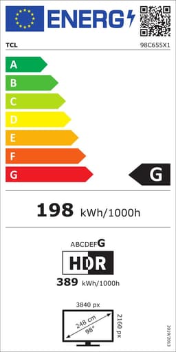 TCL 98C655 - Televisie - Ultra HD - Smart TV - Wifi - 98 inch - QLED — thumbnail 2
