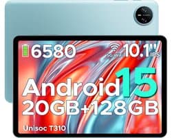 DOOGEE Tab A9 Pro -Tablet-Android 15- 10,1 inch HD IPS -24GB ROM+128GB ROM（2TB TF）-BT5.0-6580mAh/18W-Dubbele luidsprekers-Face ID-5G Wi-Fi-A GPS-GPS-Blauw