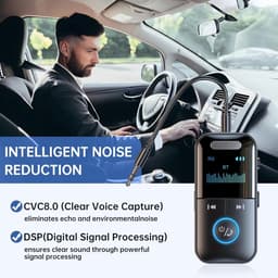 Bluetooth 5.4 audiozender/ontvanger, 4-in-1 draadloze zenderadapter, lage latentie/HD-scherm/TF-kaart AUX-adapter voor vliegtuig, auto, laptop, radio, tv — thumbnail 5