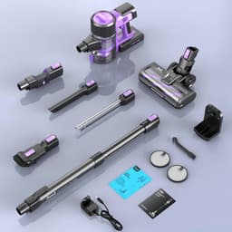 Draadloze stofzuiger S10 - 6-in-1 steelstofzuiger - 45Kpa krachtige zuigkracht - 50 min gebruikstijd - 1,2L stofreservoir - 6-laags filtratie - LED gemotoriseerde borstel - Lichtgewicht ontwerp — thumbnail 4