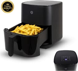Airfryer 5.5L met Touchscreen – 1500W – 9 Programma’s – Timer & Eigen Instellingen – Heteluchtfriteuse - 80ºC-200ºC – Zwart — thumbnail 1