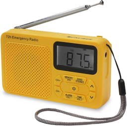 Caliber Draagbare Radio op Batterijen - Noodradio - Noodpakket Denk Vooruit - AM & FM - Koptelefoonaansluiting (HPG320Y) — thumbnail 1