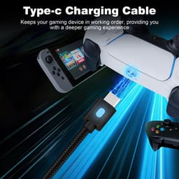 YONO Extra Lange Oplaadkabel geschikt voor PS5 Controller - Xbox - 3 Meter - Type-C Kabel - Oplader - Zwart — thumbnail 5