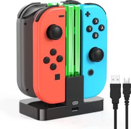 OneGamer® - Oplader voor Nintendo Switch Joy-Con - Oplaadstation - OLED Model Verenigbaar - LED Indicatie - Draagbaar — thumbnail 1