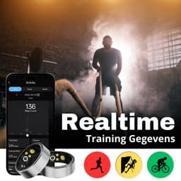 Royal Empire Smart Ring – Slimme Ring voor Heren & Dames – Inclusief Oplaaddoosje – Slaapmonitoring, Hartslag, Bloeddruk & SpO2 – IP68 Waterdicht – Nederlandse App – Zilver – Maat 10 — thumbnail 4