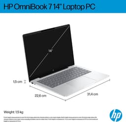 HP OmniBook 7 14‑fr0752nd – 14″ OLED – Intel® Core™ Ultra 5 – 16GB RAM – 1TB SSD – Windows 11 Home - QWERTY — thumbnail 4