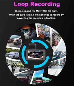 Verbeter de rijveiligheid met dashcams - Nieuwe dashcams voor en achter, dashcams voor voertuigen voor en achter, Ring-autocamera die 360 ​​graden opnames voor en achter maakt (met 8G) — thumbnail 3