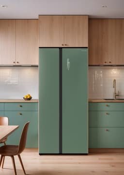 CREATE FRIDGE STUDIO SIDE BY SIDE 550 - Amerikaanse koelkast - Groen — thumbnail 5