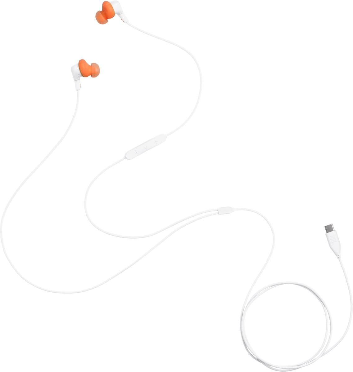 JBL Endurance Run 3 USB-C - Sport Oordopjes voor iPhone 15, 16 & 17 - Bedrade In-ear met FlipHook - USB-C Headset met Microfoon - IP65 Zweetbestendig - Hardlopen & Fitness - Wit — afbeelding 1