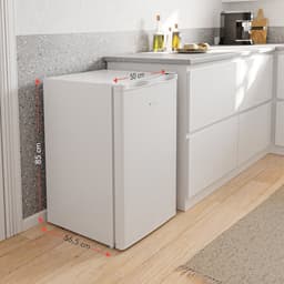 KitchenBrothers Koelkast - 88L Koelvak - 14L Vriesvak - Koelvriescombinatie - IJskast - Frigo - Vrijstaand - Wit — thumbnail 5