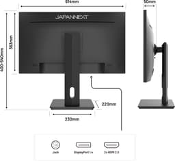 Bureaumonitor 27'' inch WQHD 60 Hz JN-27IPS4FLWQHDR-HSP — thumbnail 3