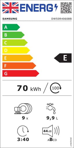 Samsung DW50R4060BB Volledig ingebouwd 9 couverts — thumbnail 2