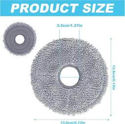 8 Stuks Dweilpads geschikt voor Dreame L10s Pro Ultra, L10s Pro Ultra Heat, L10s Ultra Gen 2 met fijne haren - Stofzuiger onderdeel — thumbnail 2