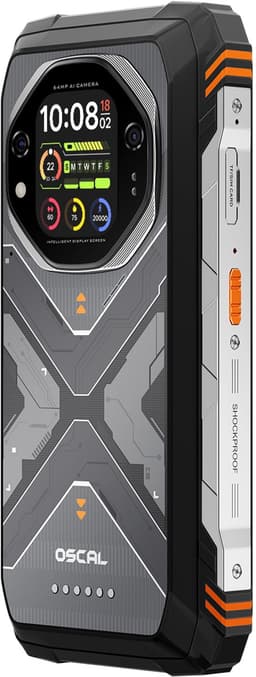 OSCAL TANK 1 - Robuuste Smartphone - 5G - 36GB RAM - 256GB ROM - 20000mAh - 6.78 inch FHD+ 120Hz - MTK Dimensity 7050 - 64MP+50MP+20MP Nachtzicht - Android 15 - AI Robuuste Telefoon - NFC - IP68/IP69K/GPS - Oranje — thumbnail 2