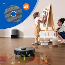 8 Stuks Vervangende dweildoeken Geschikt voor de Eufy X10 Pro Omni/X10 Pro robotstofzuiger - Stofzuiger onderdeel - Dweildoeken — thumbnail 3