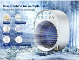 Mini draagbare airconditioner, mobiele airconditioner zonder ventilatie, stille slaapkamerventilator, stille mobiele airconditioner, draagbare airconditioner met USB-aansluiting en kleine luchtbevochtiger — thumbnail 5