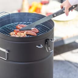 Barbecue & Vuurton - 2-in-1 - BBQ - Zwart - Vuurkorf - Schoorsteen - Houtskool - Warmte/Kachel - Stoken — thumbnail 4
