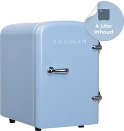 Kaaiman Mini Koelkast 4L – Mini Koelkast 12V & 220V – Cosmetische Koelkast – Warm & Koud Functie – Rechtsdraaiende Deur – Skincare Fridge – Blauw — thumbnail 1