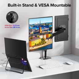UPERFECT Delta Max Dual Portable Monitor 18.5" 100Hz 100% sRGB Draagbaar Monitor with Stand & VESA Mount for Laptop/Switch/MacBook — thumbnail 3