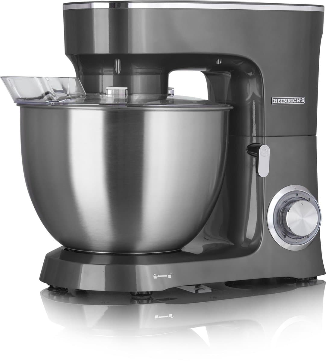 Heinrich´s HKM 8078 - keukenmachine - 1400 Watt - XXL - antraciet. — afbeelding 1