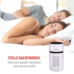 alpina Mini Luchtreiniger met HEPA Filter H13 - Air Purifier met Ionisator voor Ruimtes 6m2 - Lucht Reiniger met USB voor Binnen en Onderweg - Air Cleaner 1.5W - Wit — thumbnail 3