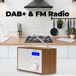 Denver DAB Radio - Noodradio / Noodpakket - Batterijen & Netstroom - Keukenradio - Draagbare Radio - DAB46 - Wit — thumbnail 2